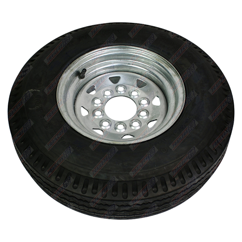 Rim & Tyre 10'' Multi Fit Ford and Holden HT Galvanised 5.00-10 Tyre Box Boat Trailer